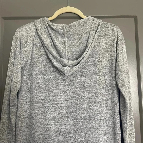 Banana Republic Womens Stretch V-Neck Long Sleeve Pullover Hoodie Gray Small - Picture 3 of 10